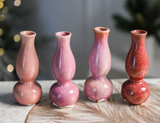 Керамическая ваза-подсвечник УИДДИ, марсала, 15 см