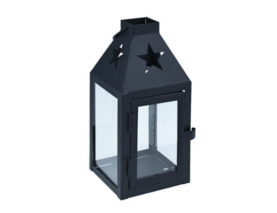 Декоративный подсвечник-фонарь СКОНС, металл, чёрный, 17х8 см