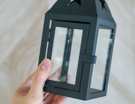 Декоративный подсвечник-фонарь СКОНС, металл, чёрный, 17х8 см