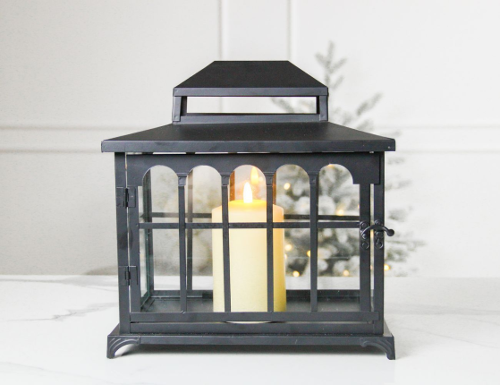 Набор подсвечников-фонарей ПАЛАЦЦО, металл, стекло, чёрный, 28 и 40 см, 2 шт.