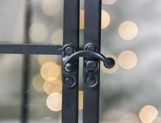 Набор подсвечников-фонарей ПАЛАЦЦО, металл, стекло, чёрный, 28 и 40 см, 2 шт.