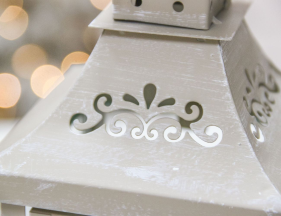 Набор подсвечников-фонарей МИЛТОН, металл, стекло, светло-серый, 26 и 36 см, 2 шт.