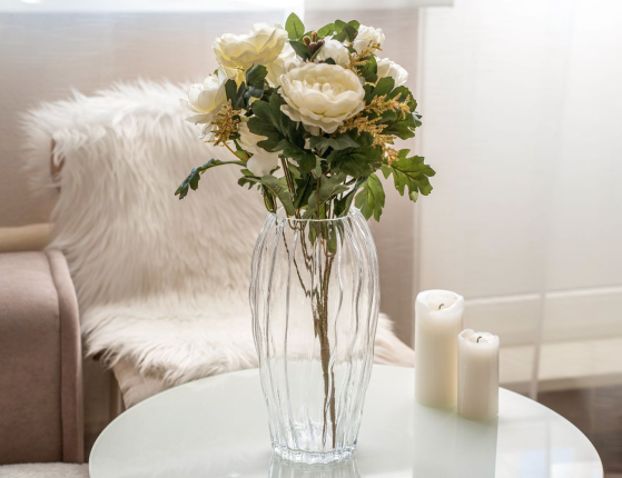 Декоративная ваза ФЕЛИН, стекло, прозрачный, 27 см