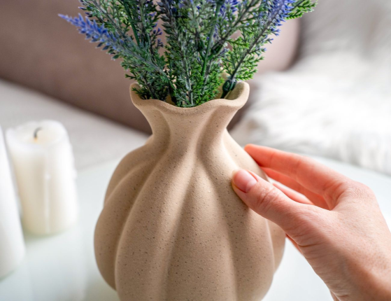 Декоративная ваза РЭГГИ, керамика, 19 см