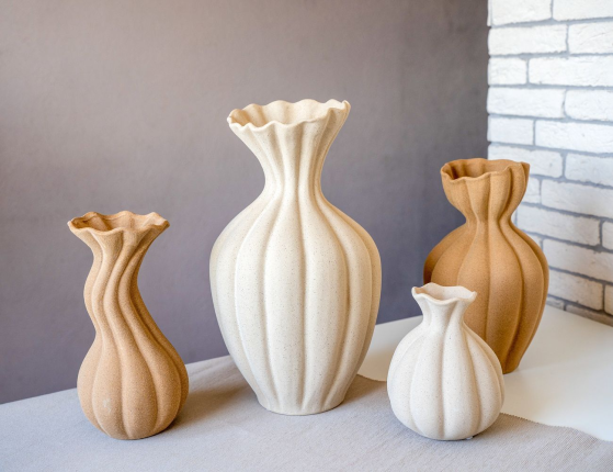 Декоративная ваза РЭГГИ, керамика, 19 см