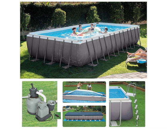   Intex Rectangular Ultra Frame Pool, 732366132  + - + 