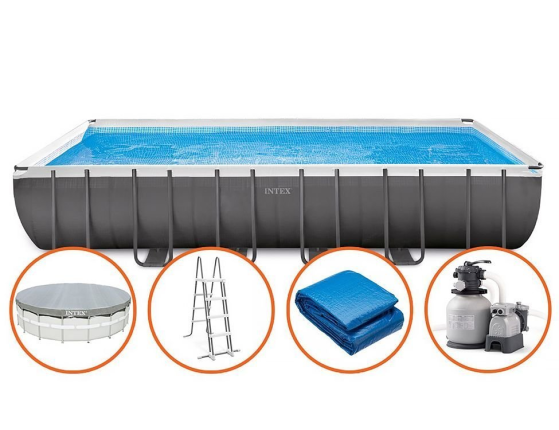   Intex Rectangular Ultra Frame Pool, 732366132  + - + 