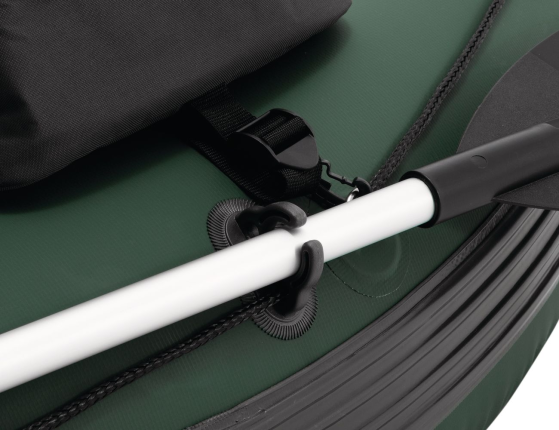 Надувная лодка для рыбалки Intex одноместная Big Catch Pro с веслами и насосом, 165х119х38 см