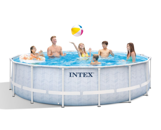 Бассейн каркасный Intex Chevron Prism Frame Pool, 488 х 122 см + фильтр-насос + аксессуары