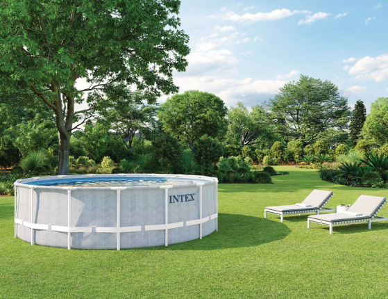 Бассейн каркасный Intex Chevron Prism Frame Pool, 488 х 122 см + фильтр-насос + аксессуары
