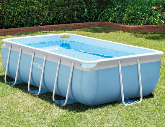   Intex Rectangular Prism Frame Pool, 30017580  + - + 