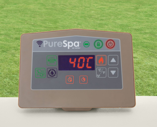 Надувное джакузи Intex PureSpa Chevron Deluxe с аэромассажем и хлоргенератором, 195х71 см