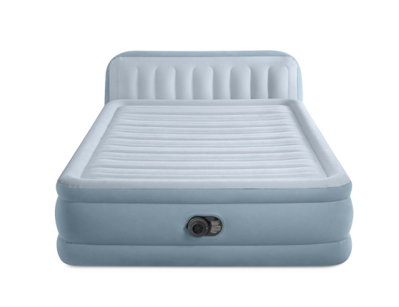 Надувная кровать Intex PLUSH Headboard Bed (Queen), 152х236х86 см, со встроенным насосом 220V