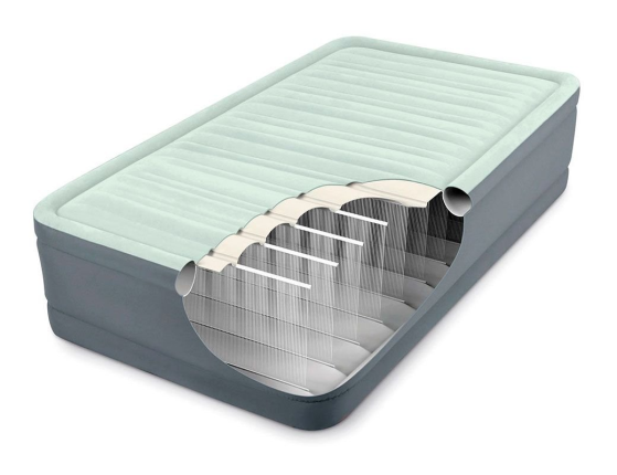 Надувная кровать Intex Premaire Elevated Airbed (Twin), 99х191х46 см, со встроенным насосом 220V