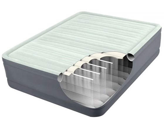 Полуторная кровать Intex Premaire Elevated Airbed (Full), 137х191х46 см, со встроенным насосом 220V