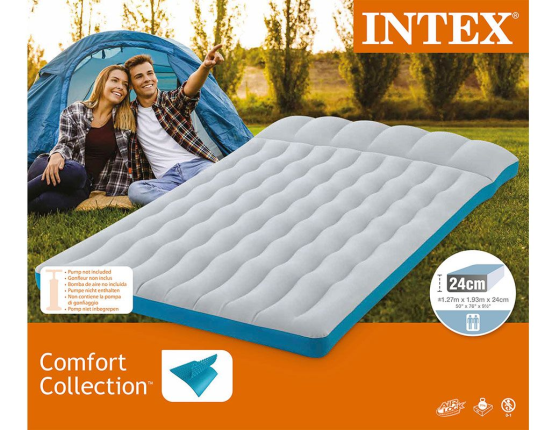 Туристический матрас полуторный Intex Кемпинг (Camping mat), 193х127х24 см