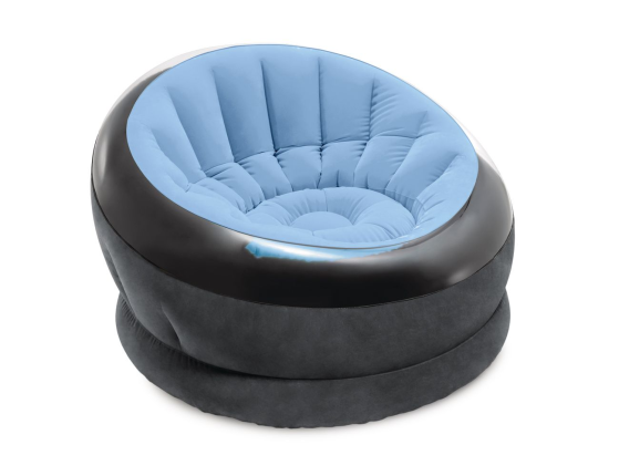 Надувное кресло Intex Empire Chair голубое, 112х109х69 см