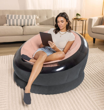 Надувное кресло Intex Empire Chair розовое, 112х109х69 см
