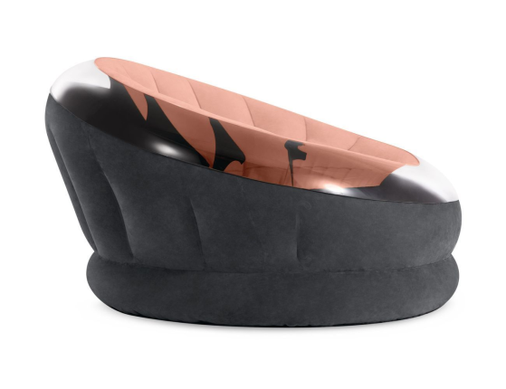 Надувное кресло Intex Empire Chair розовое, 112х109х69 см
