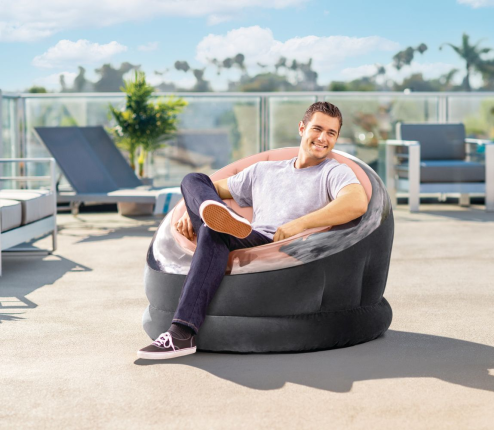 Надувное кресло Intex Empire Chair розовое, 112х109х69 см