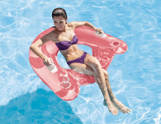 Плавающее надувное кресло Sit'n Float розовое 147х99см