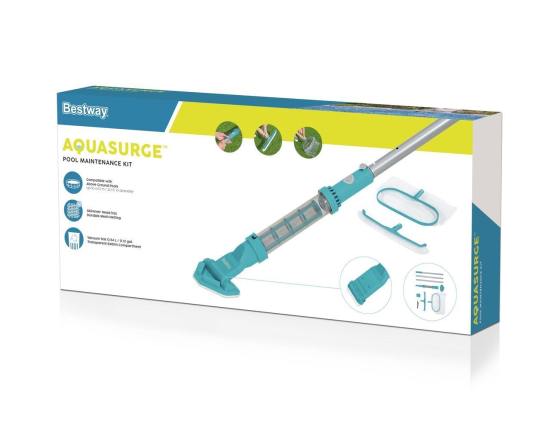 Набор для чистки с ручным вакуумным пылесосом Bestway AquaSurge с аккумулятором, 4 насадки