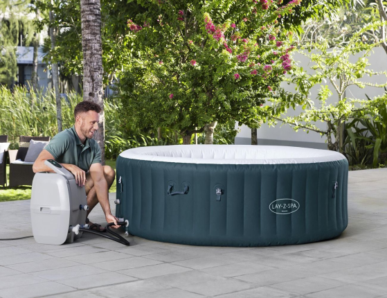 Надувной СПА бассейн Bestway LAY-Z-SPA Miami с аэромассажем, 196 x 66см