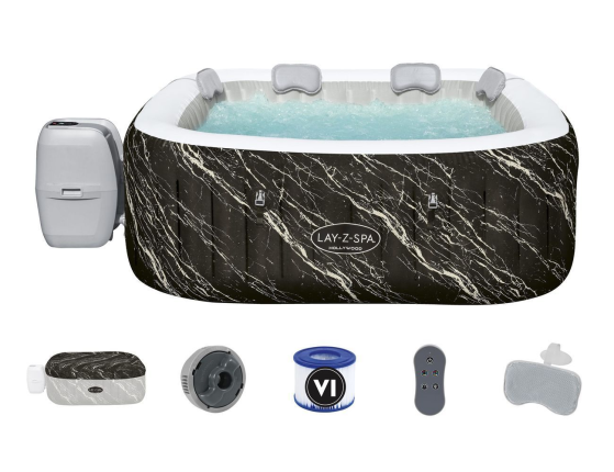 Надувной СПА бассейн Bestway LAY-Z-SPA Hollywood Luxe с аэромассажем и подсветкой, 180x66 см