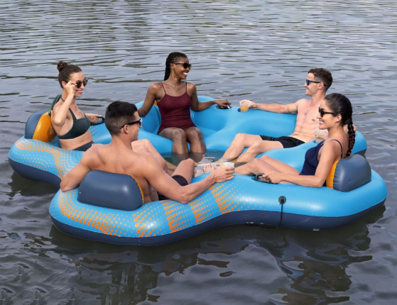 Надувной плот-остров Bestway Day Drifter для отдыха на воде, 279х269х43 см