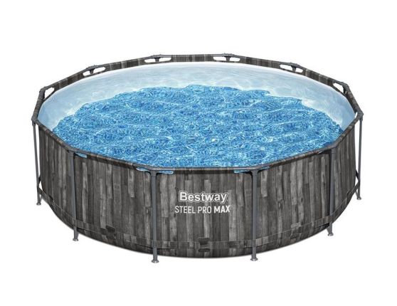 Бассейн каркасный Bestway Steel Pro Мах серое дерево, 366 х 100 см