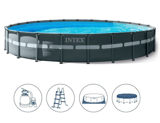 Бассейн каркасный Intex Ultra XTR Frame Pool, 732х132см + песочный фильтр-насос + аксессуары