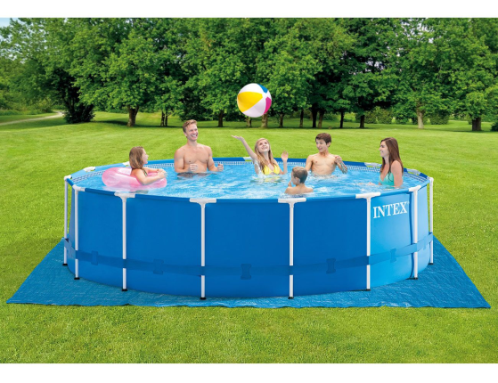 Бассейн каркасный Intex Metal Frame Pool, 457х122 см + фильтр-насос + аксессуары
