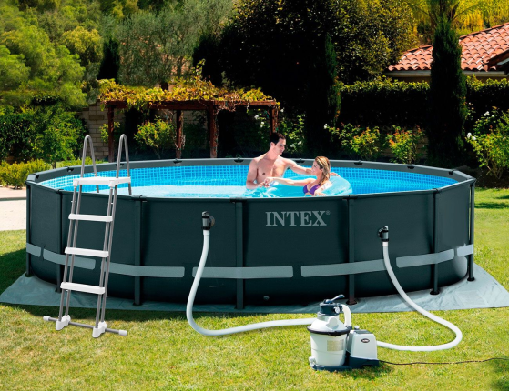 Каркасный бассейн Intex Ultra XTR Frame Pool, 488х122см + фильтр-насос (песочный) + аксессуары