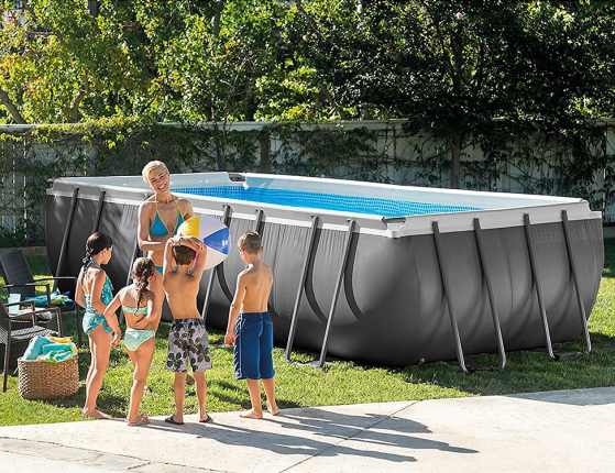 Каркасный бассейн Intex Rectangular Ultra XTR Frame Pool, 549х274х132 см + фильтр-насос (песочный) + аксессуары