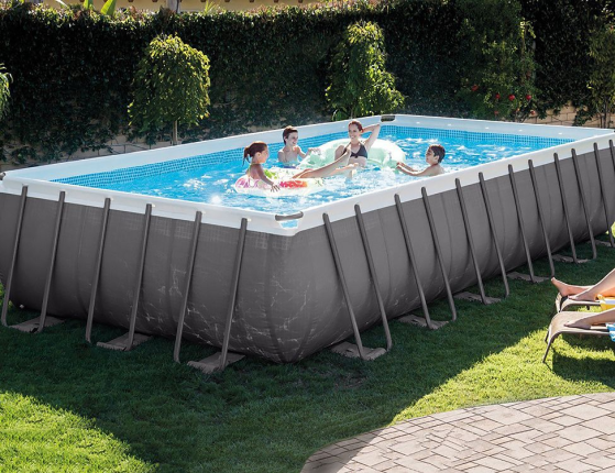 Бассейн каркасный Intex Rectangular Ultra XTR Frame Pool, 732х366х132 см + фильтр-насос + аксессуары
