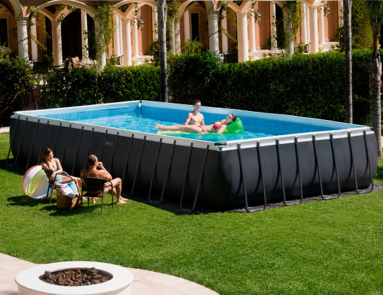Бассейн каркасный Интекс (Intex) Rectangular Ultra XTR Frame Pool, 975х488х132 см + фильтр-насос + аксессуары