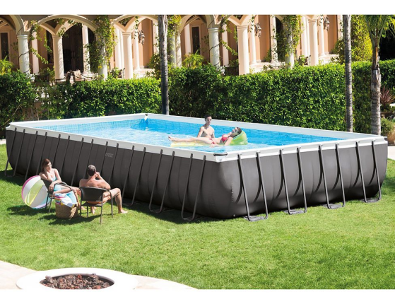 Бассейн каркасный Intex Rectangular Ultra XTR Frame Pool, 975х488х132 см + фильтр-насос + аксессуары