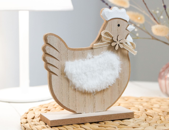 Декоративная фигурка КУРОЧКА ЧИККИ, МДФ, 18 см