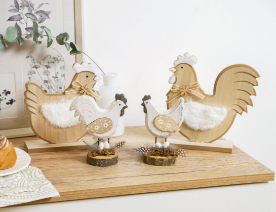 Декоративная фигурка КУРОЧКА ЧИККИ, МДФ, 18 см