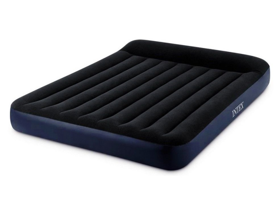 Двуспальный надувной матрас Intex Pillow Rest Classic Airbed (Queen), 152х203x25 см с подголовником