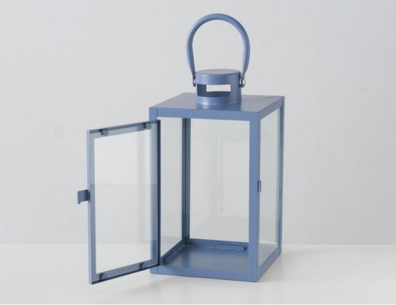 Набор декоративных подсвечников-фонарей КИМСТАД, металл, стекло, 18 и 24 см, 2 шт.