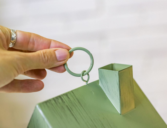 Декоративный подсвечник ДОМИК 'ЛЕТО В РОМАШКАХ', металл, зелёный, 27х14 см