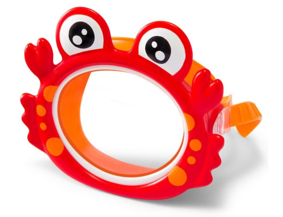 Веселая детская маска для плавания Краб Fun masks, 3-8 лет