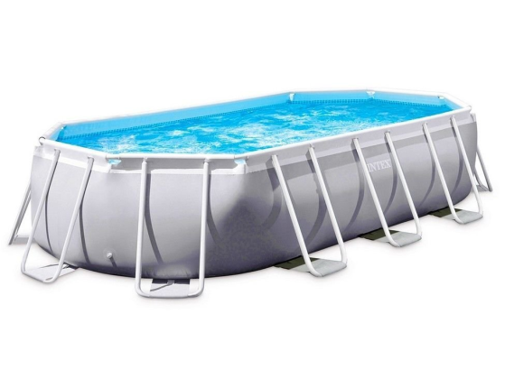   Intex Oval Prism Frame Pool, 503274122  + - + 