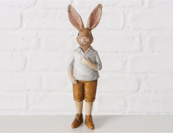 Декоративная фигура КРОЛИК КОЛИН, полистоун, 15 см