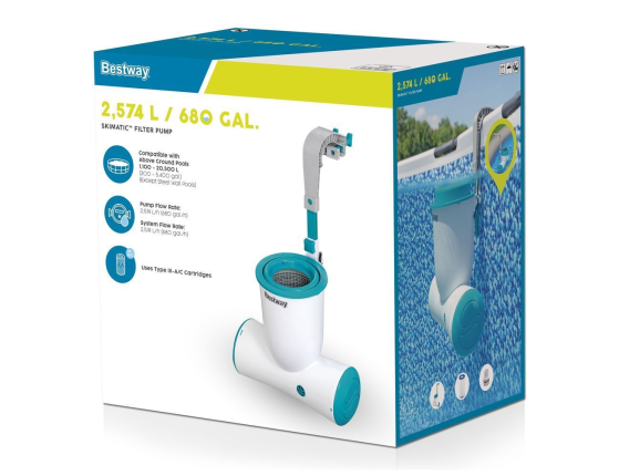Фильтрующий насос-скиммер SKIMATIC подвесной, 2574л/час, BestWay