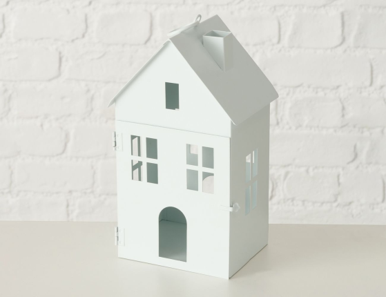 Набор подсвечников-домиков ФЛЕНСБУРГ, металл, белый, 13-35 см, 3 шт.