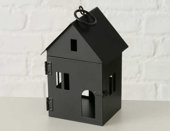 Набор подсвечников-домиков ФЛЕНСБУРГ, металл, чёрный, 13-35 см, 3 шт.