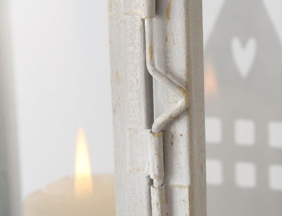 Набор декоративных подсвечников-фонарей СИЛЬКЕБОРГ, белый, 23-31 см, 2 шт.