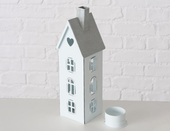 Набор декоративных подсвечников-домиков ВАРБЕРГ, металл, 20-22 см, 2 шт.